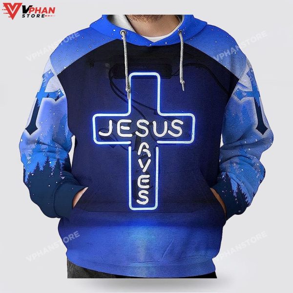 Jesus Save The Lion Blue 3d Hoodies For Women Men