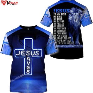 Jesus Saved Jesus Is My God Lion Christian Religious Hoodie 1