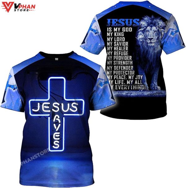 Jesus Saved Jesus Is My God Lion Christian Religious Hoodie