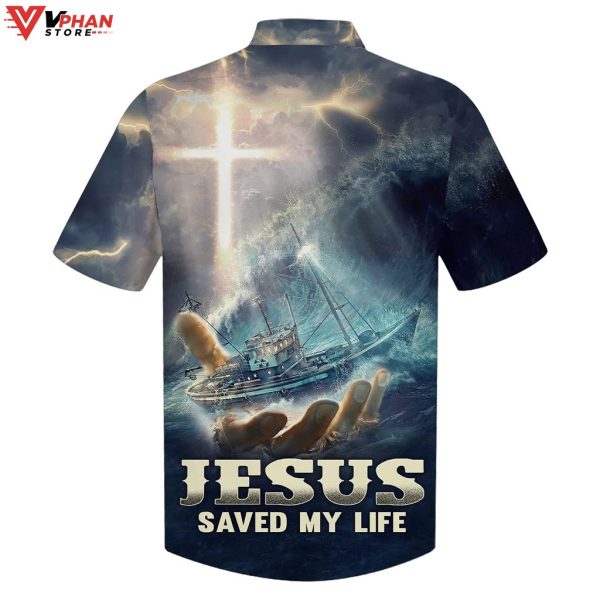 Jesus Saved My Life Christian Gift Ideas Hawaiian Summer Shirt