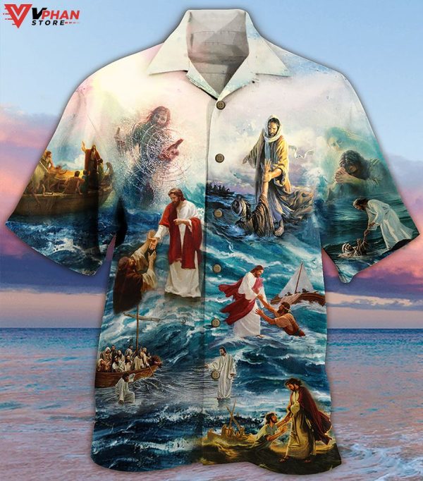 Jesus Saved My Life Christian Outfit Gift Hawaiian Summer Shirt