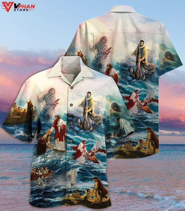 Jesus Saved My Life Christian Outfit Gift Hawaiian Summer Shirt