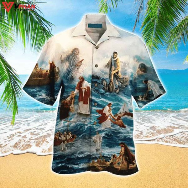 Jesus Saved My Life Jesus Christian Outfit Hawaiian Summer Shirt