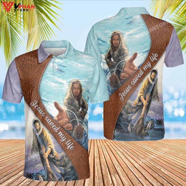 Jesus Saved My Life Jesus Easter Gifts Christian Polo Shirt & Shorts