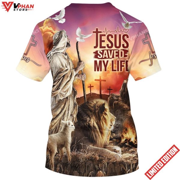 Jesus Saved My Life Jesus Lion And The Lamb 3d Shirt