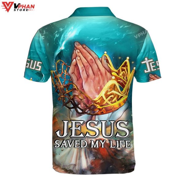 Jesus Saved My Life Religious Easter Gifts Christian Polo Shirt & Shorts