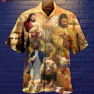 Jesus Saves Animals And Loves Animals Tropical Christian Hawaiian Shirt 1