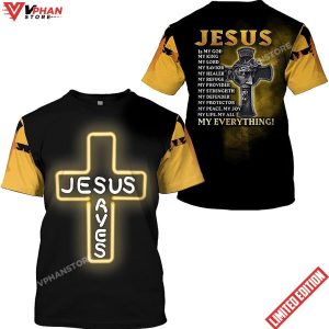 Jesus Saves Jesus Is My God My King All Over Printed 3D T Shirt 1