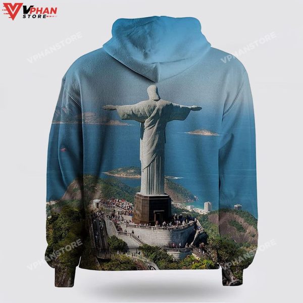 Jesus Statue Religious Easter Gifts Christian Hoodie