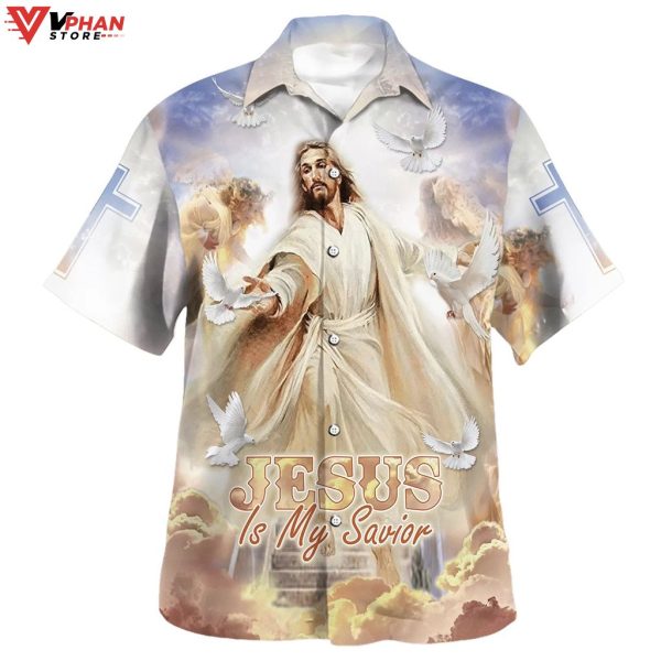 Jesus Stretched Out His Hand Tropical Outfit Christian Hawaiian Shirt