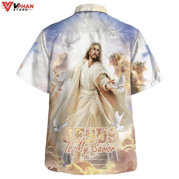 Jesus Stretched Out His Hand Tropical Outfit Christian Hawaiian Shirt
