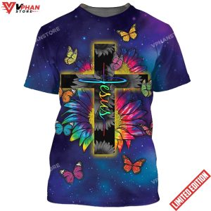 Jesus Sunflower Faith 3D All Over Printed Shirt 1