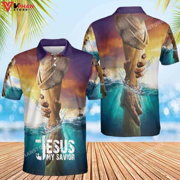 Jesus Take My Hand Jesus Is My Savior Christian Polo Shirt & Shorts