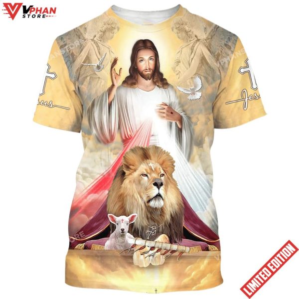 Jesus The Lion And The Lamb 3d Shirt