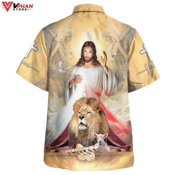 Jesus The Lion And The Lamb Hawaiian Summer Shirt