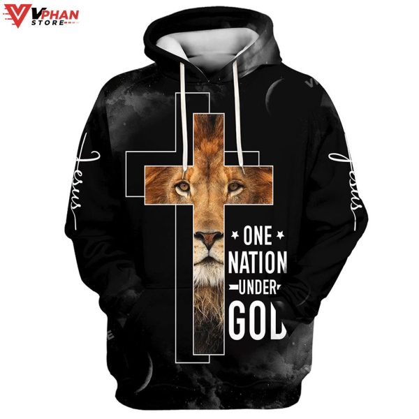 Jesus The Lion Of Judah One Nation Under God Christian Hoodie