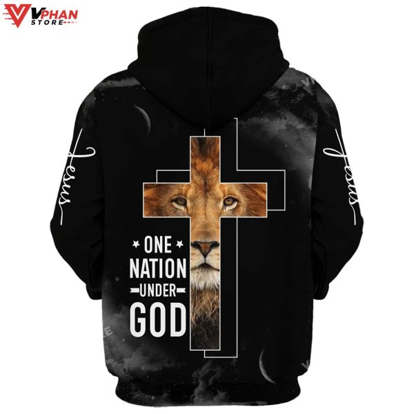 Jesus The Lion Of Judah One Nation Under God Christian Hoodie