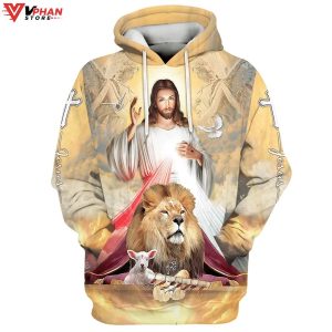 Jesus The Lion Of Judah The Lamb Of God Jesus Religious Gifts Hoodie 1