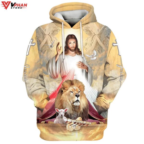 Jesus The Lion Of Judah The Lamb Of God Jesus Religious Gifts Hoodie