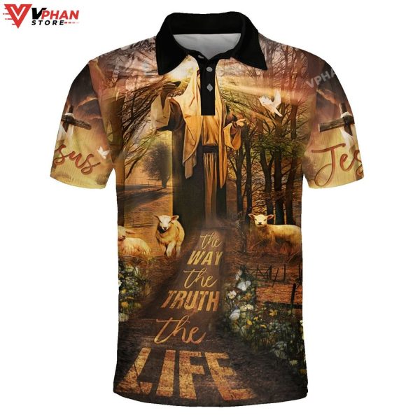 Jesus The Way The Truth The Life Easter Gifts Christian Polo Shirt & Shorts