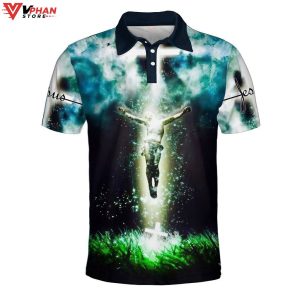Jesus Underwater Religious Easter Gifts Christian Polo Shirt Shorts 1