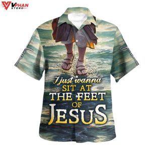 Jesus Walk On The Water The Feet Of Jesus Tropical Hawaiian Summer Shirt 1