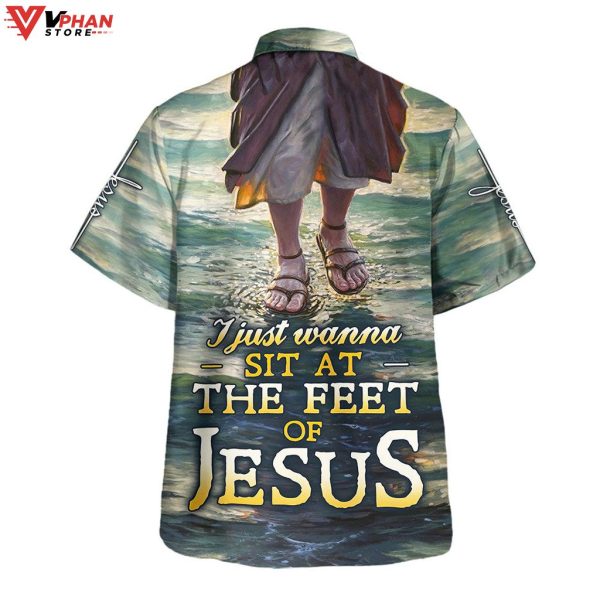 Jesus Walk On The Water The Feet Of Jesus Tropical Hawaiian Summer Shirt