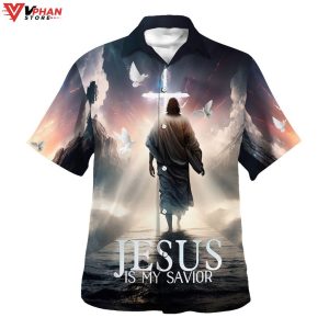 Jesus Walk Water Jesus Is My Savior Tropical Outfit Hawaiian Summer Shirt 1