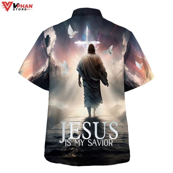 Jesus Walk Water Jesus Is My Savior Tropical Outfit Hawaiian Summer Shirt