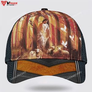 Jesus Walking In Forest With Lamb Classic Hat All Over Print 1