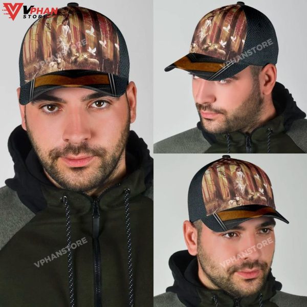 Jesus Walking In Forest With Lamb All Over Print Classic Hat