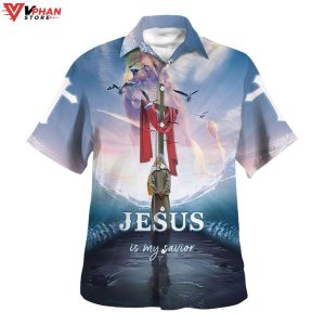 Jesus Walking On The Water Tropical Outfit Christian Gift Hawaiian Shirt 1