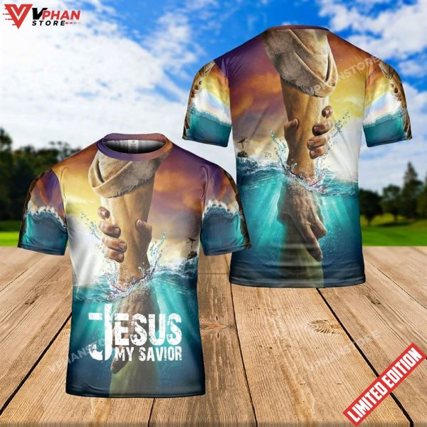 Jesus Water Take My Hand Jesus Is My Savior 3D Shirt