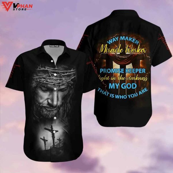 Jesus Way Maker Miracle Worker Christian Gift Hawaiian Summer Shirt