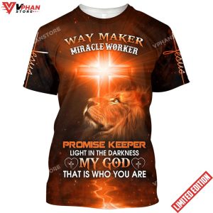 Jesus Way Maker Miracle Worker Promise Keeper Light Shirt 1