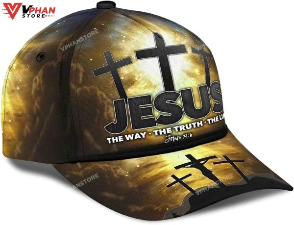 Jesus Way Truth Life All Over Print Christian Baseball Classic Hat