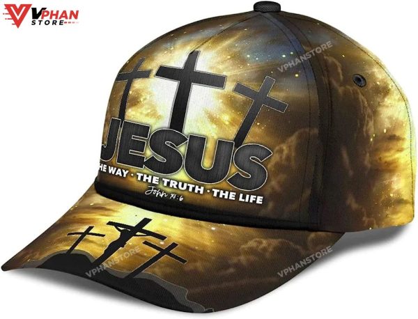 Jesus Way Truth Life All Over Print Christian Baseball Classic Hat