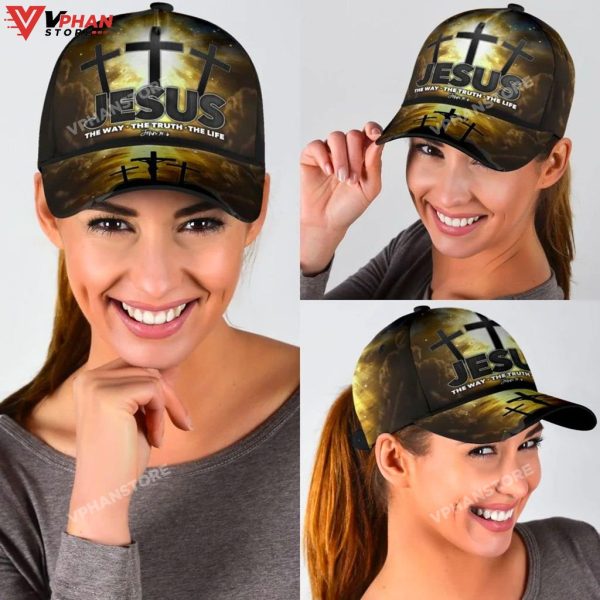 Jesus Way Truth Life All Over Print Christian Baseball Classic Hat