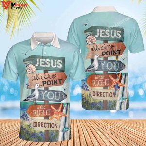 Jesus Will Always Point You Christian Polo Shirt Shorts 1