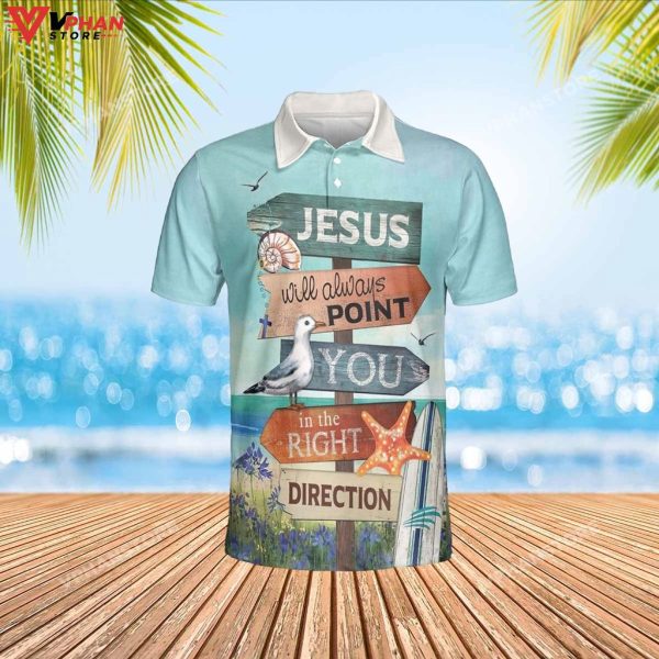 Jesus Will Always Point You Christian Polo Shirt & Shorts