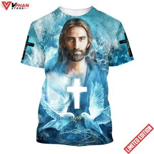 Jesus With Birds 3d All Over Print Shirt 1