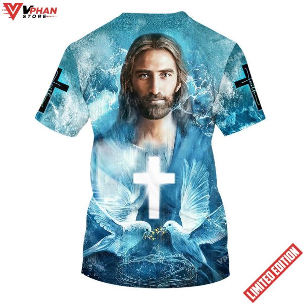 Jesus With Birds 3d All Over Print Shirt