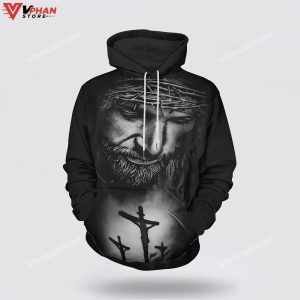 Jesus With Crown Of Thorns Christian Gift Ideas Hoodie 1