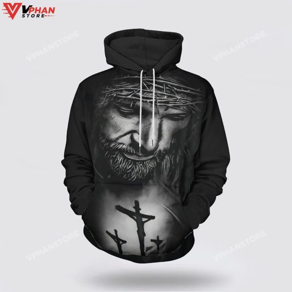 Jesus With Crown Of Thorns Christian Gift Ideas Hoodie