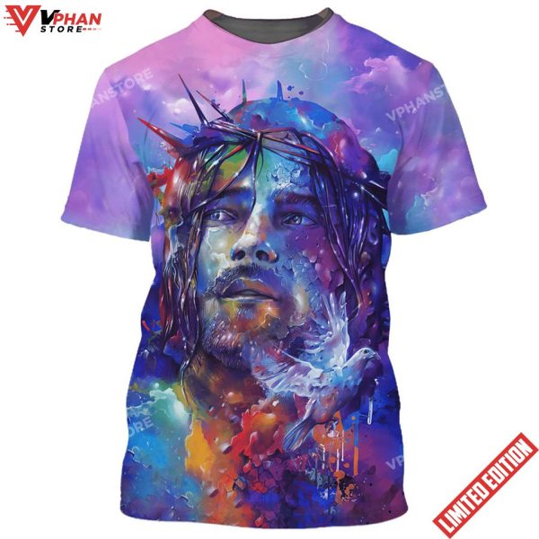 Jesus With Dove 3D All Over Printed Shirt for Men and Women