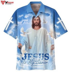 Jesus With His Arms Open Jesus Is My Savior Hawaiian Summer Shirt 1