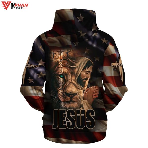 Jesus and Lion Religious Easter Gifts Hoodie