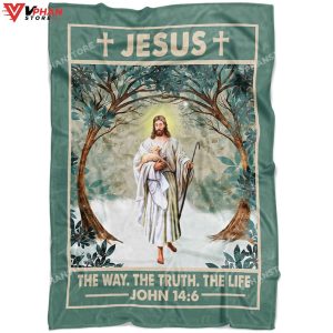 John 146 Jesus The Way The Truth Gift Ideas For Christians Jesus Blanket 1