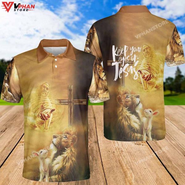 Keep Your Eyes On Jesus Religious Gifts Christian Polo Shirt & Shorts