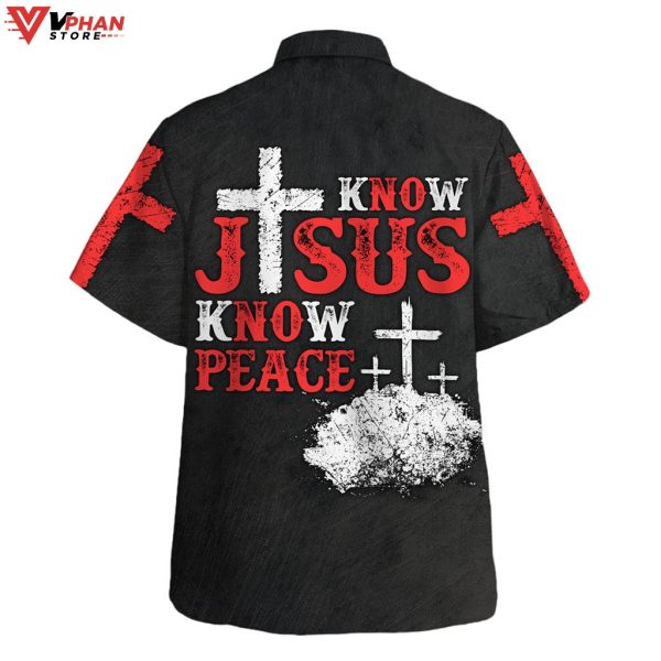 Know Jesus Know Peace Christian Gift Ideas Hawaiian Summer Shirt